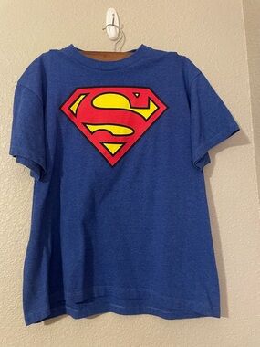 DC Comics Blue Tee with Gold Inner Hook Detail